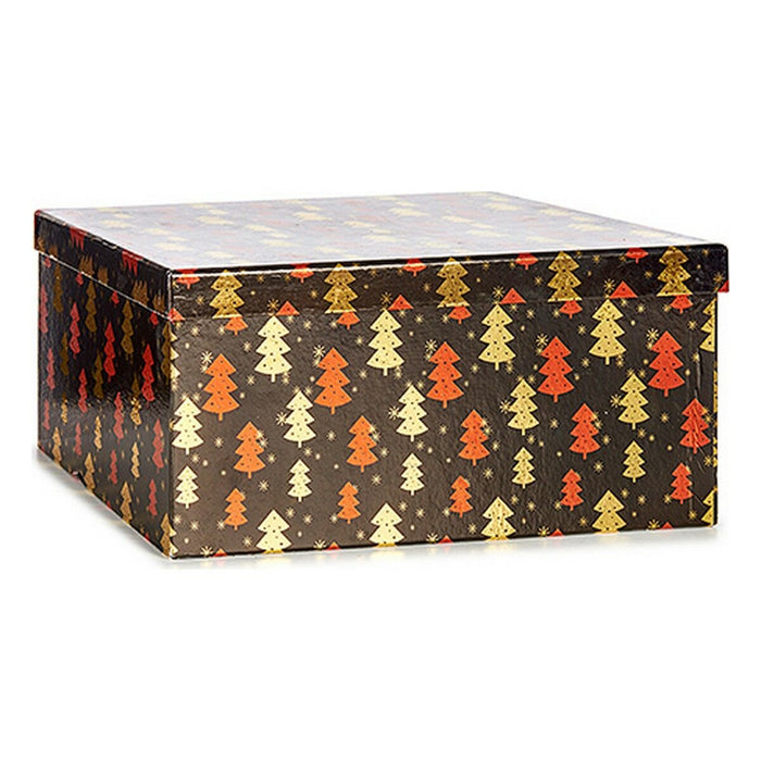 Set of decorative boxes Christmas Tree Christmas Red Black Golden