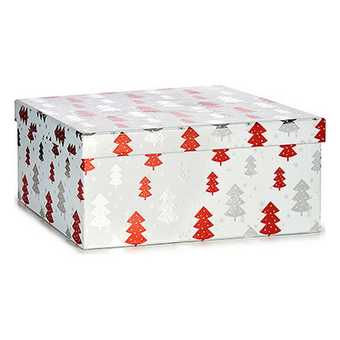 Set of decorative boxes Christmas Tree Christmas Red Silver White