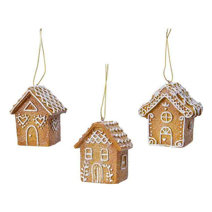 Christmas bauble Christmas Tree Polyresin Ø 7 cm Ginger Small house