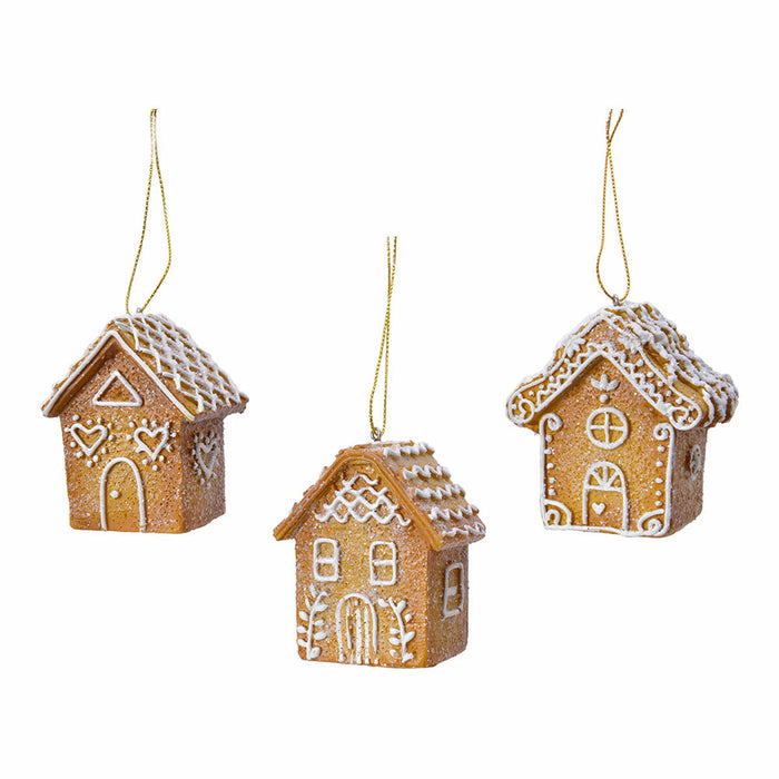 Christmas bauble Christmas Tree Polyresin Ø 7 cm Ginger Small house