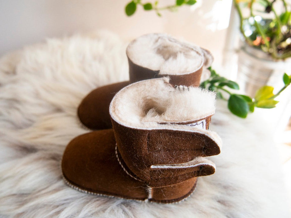 Baby Brown Sheepskin Boots.