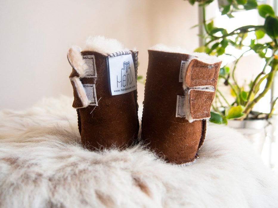 Baby Brown Sheepskin Boots.